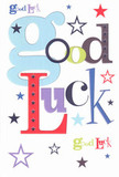 With exuberant spirit, this cheerful good luck card reflects the heartfelt optimism of Bishops Stortford. Oversized, pastel-blue letters mingle playfully with hues of deep red, moss green, and elegant purple, as if a local artist dipped their brush into the landscape of Castle Gardens in bloom. Whimsical stars in navy, lilac, and citrusy lime are scattered across the crisp white card, each echoing the dreams and aspirations that light up the town's vibrant evenings. The luxuriously smooth finish recalls the inviting touch of new stationery-a tactile pleasure as reassuring as the embrace of a supportive friend. Whether clutched with anticipation before a big exam at the local college or delivered as a token of pride for a new job on Riverside Wharf, this card channels the collective encouragement that flows through Bishops Stortford. Its design promises more than words-it offers a burst of communal belief and the simple magic of knowing you're not facing new horizons alone.